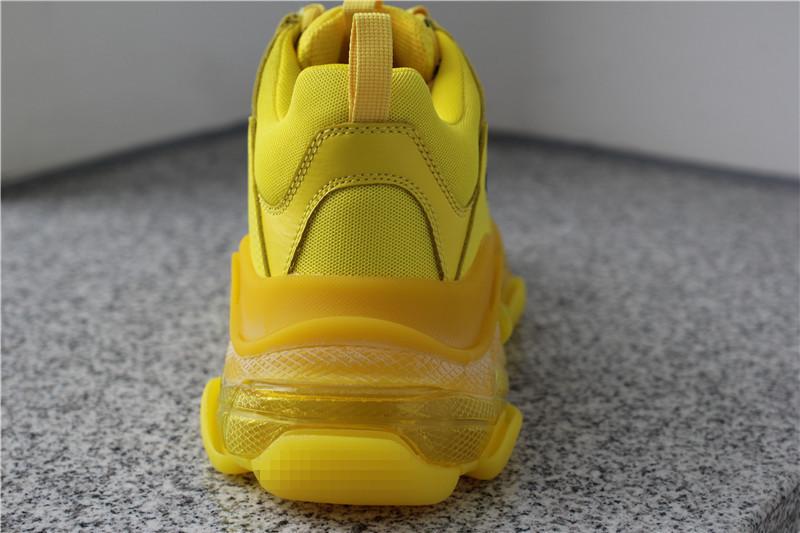 PK GOD PARIS TRIPLE S CLEAR SOLE TRAINER all yellow READY TO SHIP